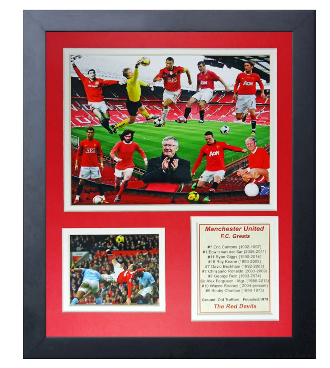 Legends Never Die Manchester United FC Greats Collage Photo Frame, 11" x 14"